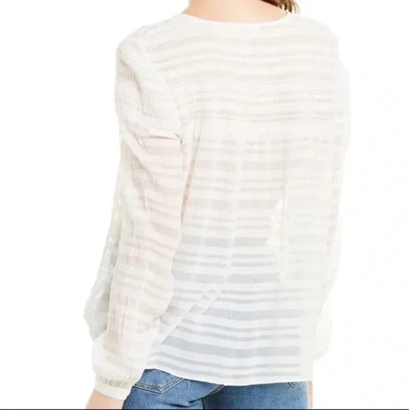 FRAME NWT Blouson Long Sleeve Smocked Blouse Top - Picture 7 of 15